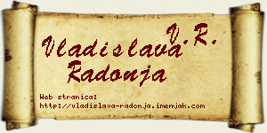 Vladislava Radonja vizit kartica
